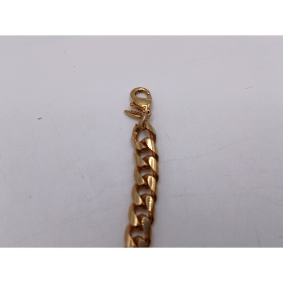 Beautiful 10" Vintage Gold Tone Avon Boot Anklet Cuban Link Bracelet - Picture 5 of 13